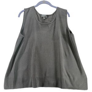 Investments Womens Tank Top Black Size XL Rayon Blend Pullover Sleeveless